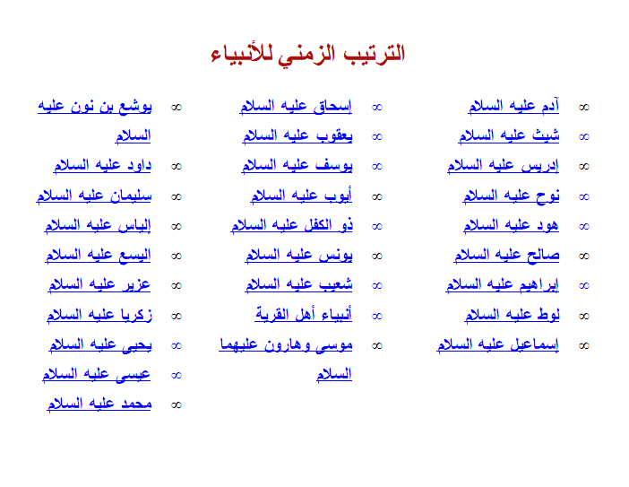 اسماء الرسل والانبياء صور - شاهد شجرة الانبياء 3753 1