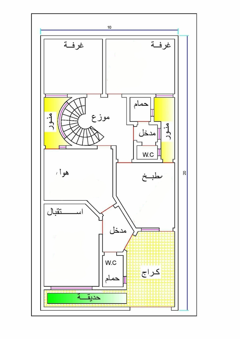 مخطط شقة خمس غرف - اختار تصميم لبيتك من هنا 10682 3